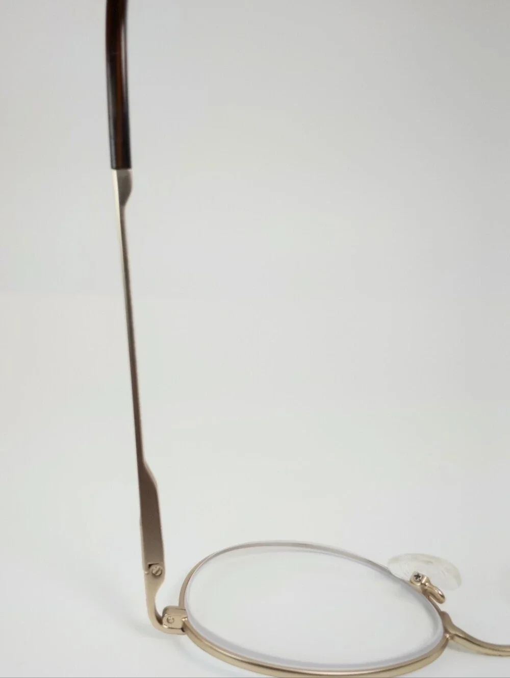 Mingus. Gold and Black Round Metal Eyeglass Frames - Women's Fashion